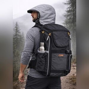 Brooklyn Industries Travel Backpack Carry On Hiking Laptop Gear Built-in hood